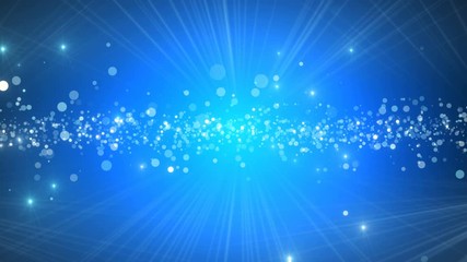 Wall Mural - sparkles blue background glitter particles animation
