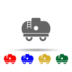 Poster - Railroad, tank multi color style icon. Simple glyph, flat vector of transport icons for ui and ux, website or mobile application