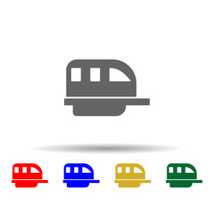 Poster - Monorail, train, transport multi color style icon. Simple glyph, flat vector of transport icons for ui and ux, website or mobile application