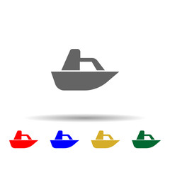 Poster - Boat, speed, yacht multi color style icon. Simple glyph, flat vector of transport icons for ui and ux, website or mobile application