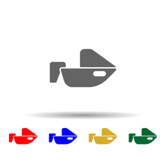 Poster - Boat, motor, speed multi color style icon. Simple glyph, flat vector of transport icons for ui and ux, website or mobile application