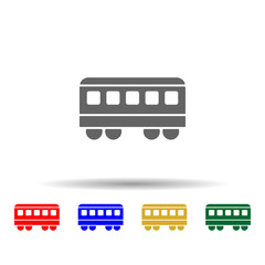 Poster - Railway Car, Train, City Passenger transport multi color style icon. Simple glyph, flat vector of transport icons for ui and ux, website or mobile application