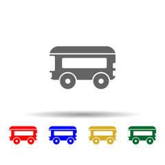 Poster - Bus, city transport multi color style icon. Simple glyph, flat vector of transport icons for ui and ux, website or mobile application