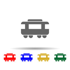 Poster - Passenger Bus multi color style icon. Simple glyph, flat vector of transport icons for ui and ux, website or mobile application
