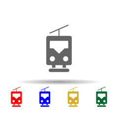 Poster - Funicular Railway multi color style icon. Simple glyph, flat vector of transport icons for ui and ux, website or mobile application