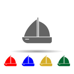 Poster - Passenger Ship, boat multi color style icon. Simple glyph, flat vector of transport icons for ui and ux, website or mobile application
