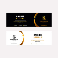 Wall Mural - luxury gold web banners template with diagonal elements for a photo. universal design for advertisin