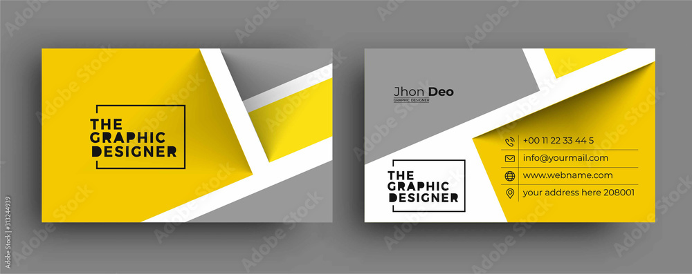 Business Card - Creative and Clean Modern Business Card Template. - obrazy, fototapety, plakaty 