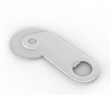 © godesignz - Blank Pizza Cutter Bottle Opener For Branding, 3d render illustration.