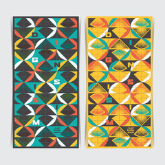 Wall Mural - Abstract Geometric Triangular Design flyer template. Vector illustration.