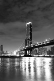 Fototapeta  -  New York City captured in black and grey architectures and scenes