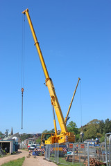 Wall Mural - construction cranes at Exeter Quay, Devon	