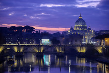 St Peters Basilica At Night