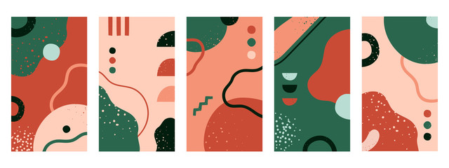 Wall Mural - geometric doodle abstract pattern. hand drawn modern cubism backgrounds, fabric scribble texture wit