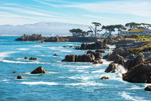 Scenic Monterey Coast, Beautiful California Coastline, Pacific Grove, Monterey, California, USA