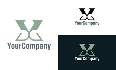 Aufkleber - Creative abstract letter V G logo icon design template elements. Vector logo template for company.