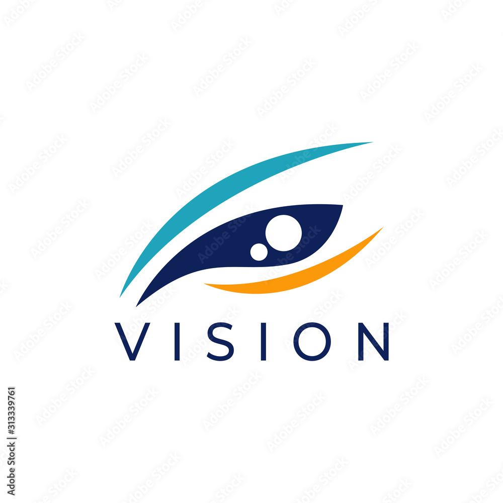 Eye vision icon logo vector illustration Stock Vector | Adobe Stock