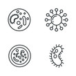 Bacteria icon template color editable. Bacteria virus symbol vector sign isolated on white background illustration for graphic and web design.