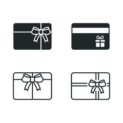 Leinwandbilder - Gift card icon template color editable. Special discount bonus card symbol vector sign isolated on white background illustration for graphic and web design.