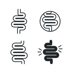 Aufkleber - Intestines icon template color editable. intestine organ symbol vector sign isolated on white background illustration for graphic and web design.
