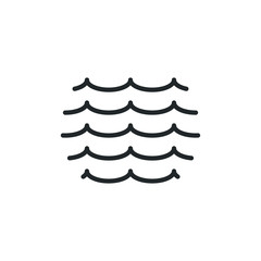 Poster - Ocean, sea waves icon template color editable. wave symbol vector sign isolated on white background illustration for graphic and web design.