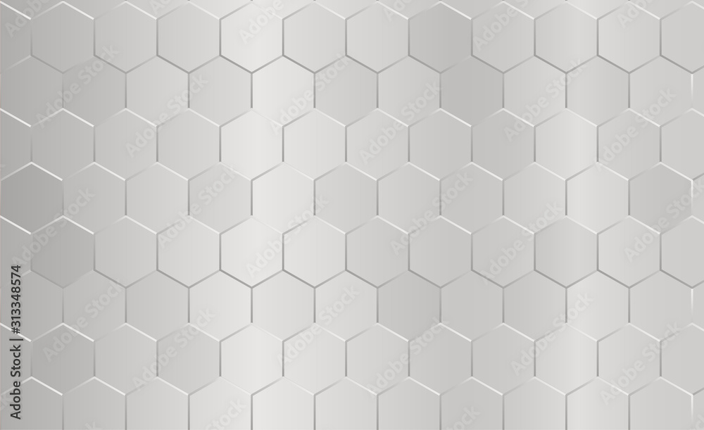 Abstract hexagon pattern gray background. Vector illustration. Stock ...