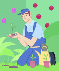 Wall Mural - gardener