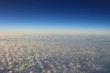 the blue sky and cloud from air view