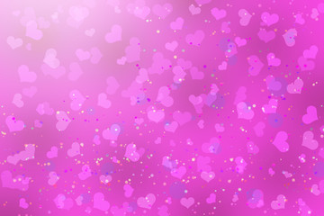 Valentine's day abstract pink background with hearts