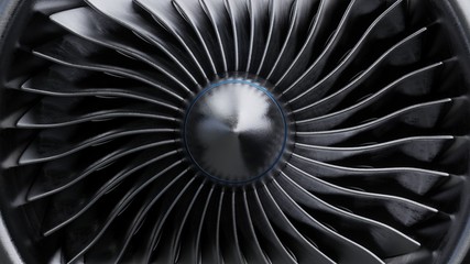 Wall Mural - Front View for jet engine,3D rendering