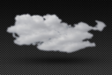 Wall Mural - large white clouds spread thin in the sky. isolated on transparent background