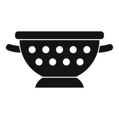 Sticker - Steel sieve icon. Simple illustration of steel sieve vector icon for web design isolated on white background