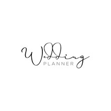 Wedding Planner, Wedding Organizer Logotype Design. Simple And Elegant