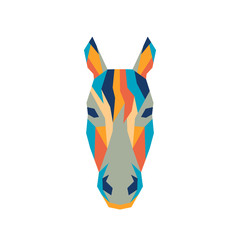 Wall Mural - Geometric polygonal horse. Abstract colorful animal head. Vector illustration.