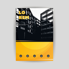 Wall Mural - Modern Style Flyer or Cover Design for Your Business with Urban Theme - Applicable for Business Reports, Presentations, Placards, Posters