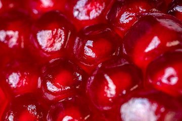 Ripe pomegranate fruit with selective focus. pomegranate for healthy food