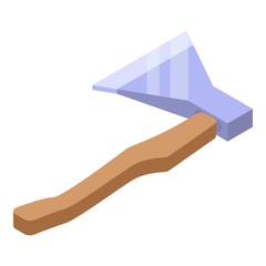 Poster - Wood axe icon. Isometric of wood axe vector icon for web design isolated on white background