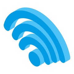 Poster - Wifi sign icon. Isometric of wifi sign vector icon for web design isolated on white background