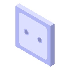 Poster - Electric socket icon. Isometric of electric socket vector icon for web design isolated on white background