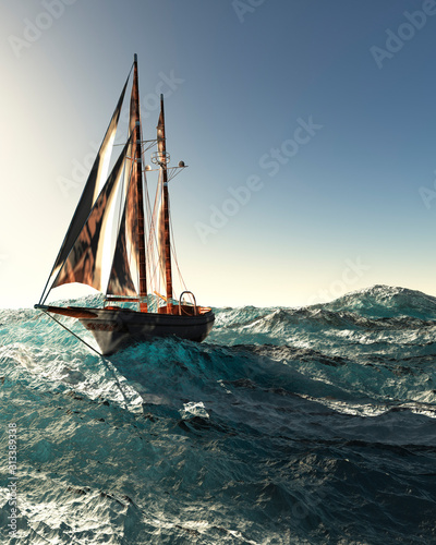 sailboat sailing in the sea