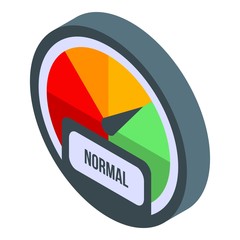 Poster - Normal credit score indicator icon. Isometric of normal credit score indicator vector icon for web design isolated on white background