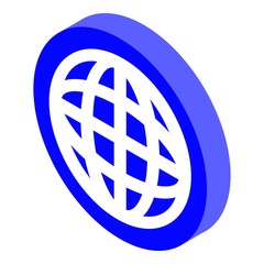 Poster - Global sign icon. Isometric of global sign vector icon for web design isolated on white background