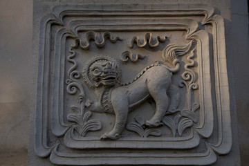 Sticker - sculpture of lion