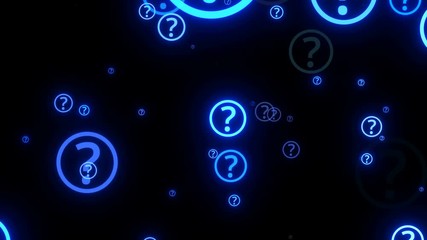 Wall Mural - flying question marks asking answers