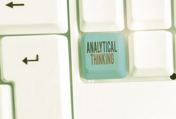 Poster - Writing note showing Analytical Thinking. Business concept for break down complex problems into simple components