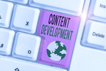 Fototapete - Handwriting text Content Development. Conceptual photo Authoring and originating content for any medium