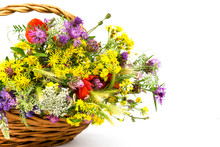 Basket With Wild Flowers