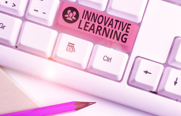 Poster - Text sign showing Innovative Learning. Business photo showcasing Interdisciplinary teaching that stirs analytic thinking