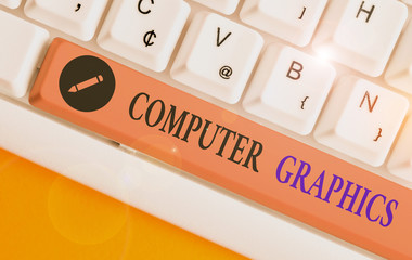 Fototapete - Conceptual hand writing showing Computer Graphics. Concept meaning visual representations of data displayed on a monitor