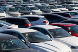 Cars in a row. Used car sales